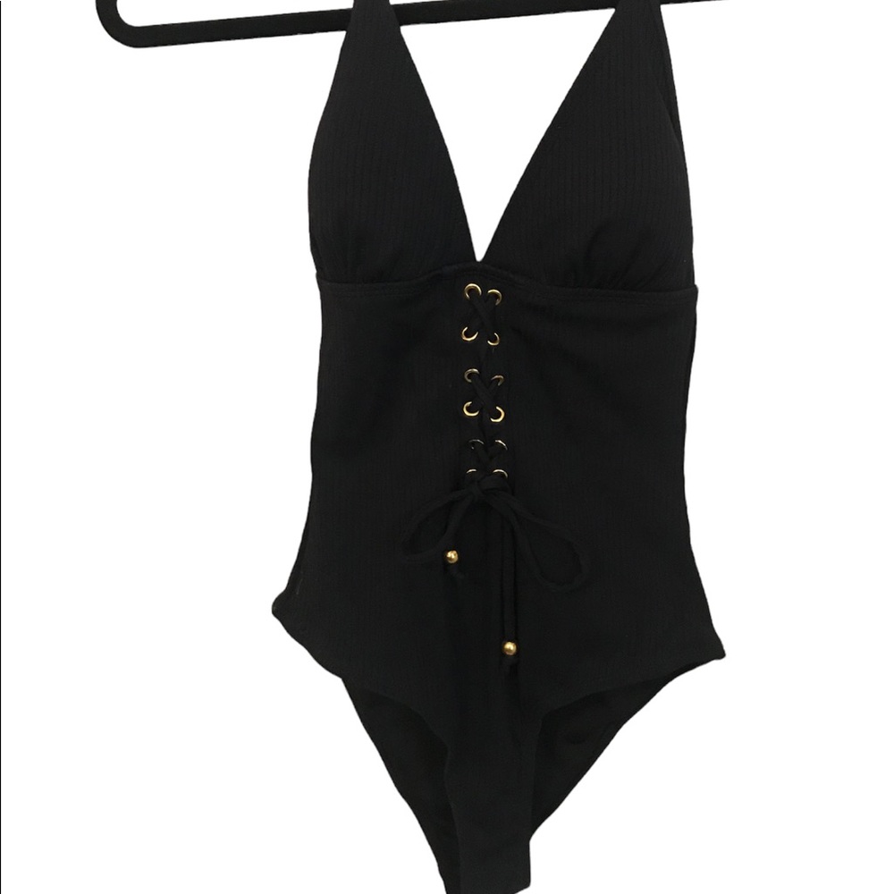 Black Bathing Suit One Piece Size Small
